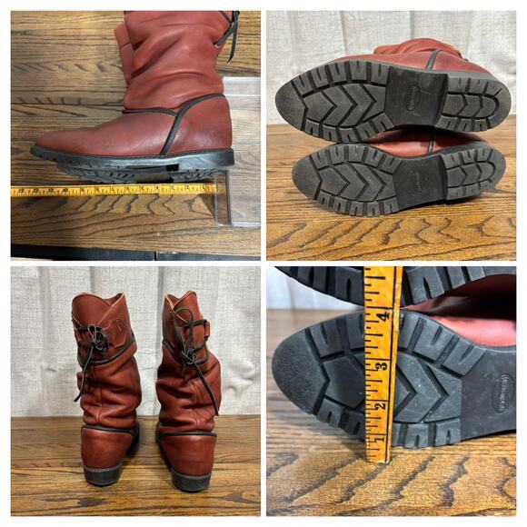 Vintage Kaufman Defrosters Women’s 7 Leather Shearling Winter Boots Canada Brown - Picture 4 of 8